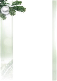 Weihnachtsbriefpapier Weihnachtsschmuck in grün
