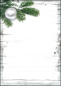 Weihnachtsbriefpapier Weihnachtsschmuck auf Holz