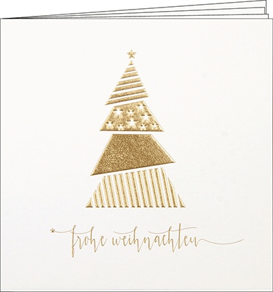 Weihnachtskarten, goldener Baum