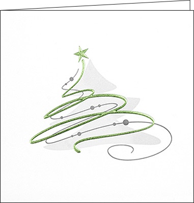 Weihnachtskarten "Weihnachtsbaum mit Schwung"