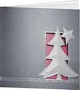 Weihnachtskarte, Silver Tree, 150 x 150