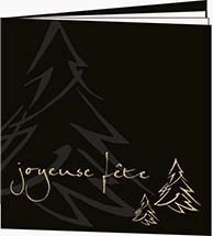 Weihnachtskarte, Eleganz in gold, F, 150 x 150