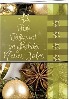 Weihnachtskarte, Text deutsch, A5 hoch