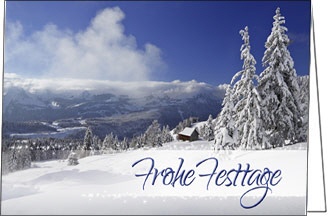 Weihnachtskarte, Winterlandschaft "Ibergeregg SZ"