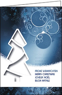 Weihnachtskarte, Weihnachtsbaum Stille Nacht A5