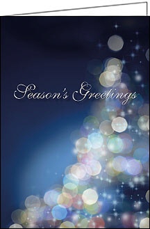 Weihnachtskarte Season's Greetings Lichterglanz A5