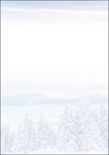 Weihnachtsbriefpapier "Zauberhafter Winterwald"