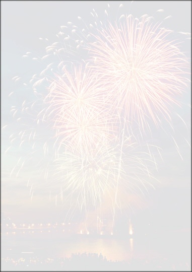 Weihnachtsbriefpapier "buntes Neujahrs-Feuerwerk"