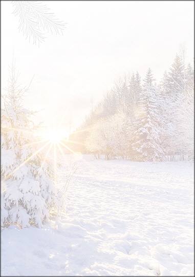 Weihnachtsbriefpapier "Morgensonne"