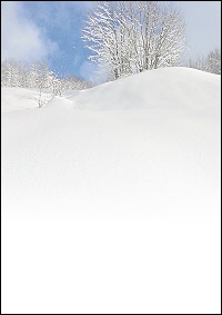 Weihnachtsbriefpapier Landschaft im Schnee