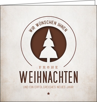 Weihnachtskarten "Tannenbaum im Kreis"