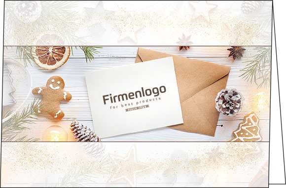 Weihnachtskarten "Finnland-Grüsse" mit Logo