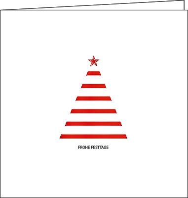 Weihnachtskarten "roter Weihnachtsbaum"