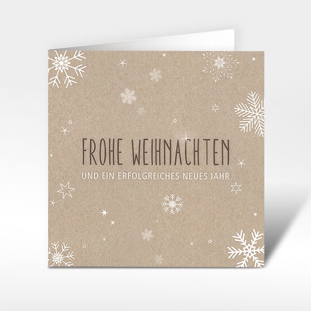 Weihnachtskarten "weisse Schneeflocken"