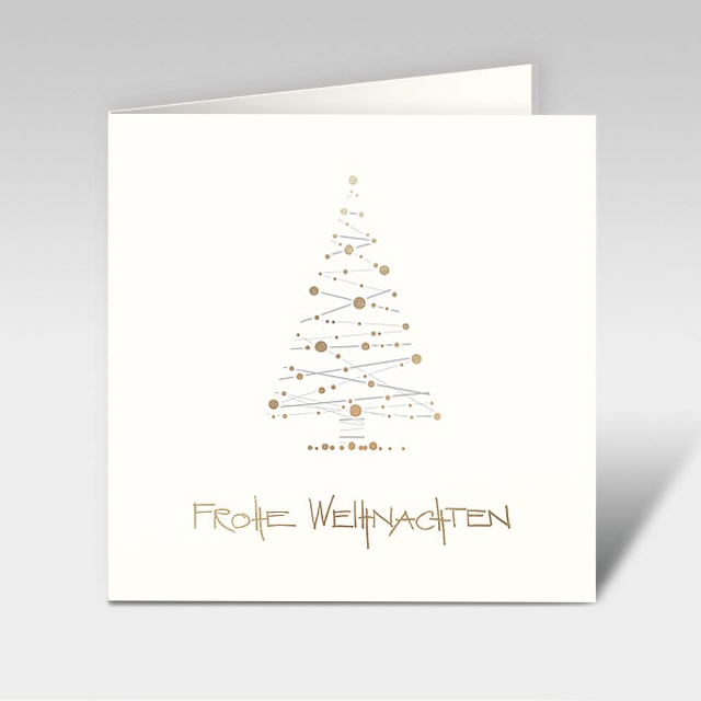 Weihnachtskarten mit "goldenem Weihnachtsbaum"