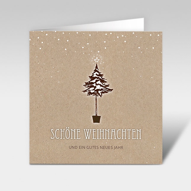 Weihnachtskarten "zierlicher Weihnachtsbaum"
