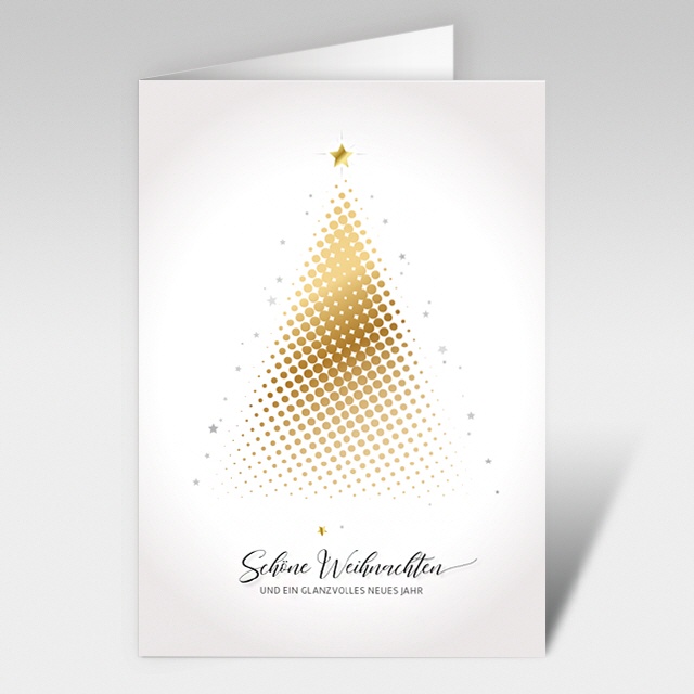 Weihnachtskarten "Gold-Weihnachtsbaum"