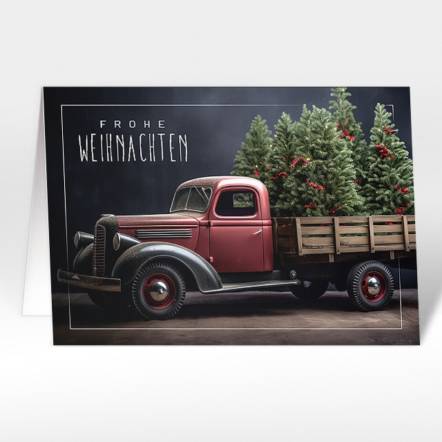 Weihnachts-Truck im Retrostile