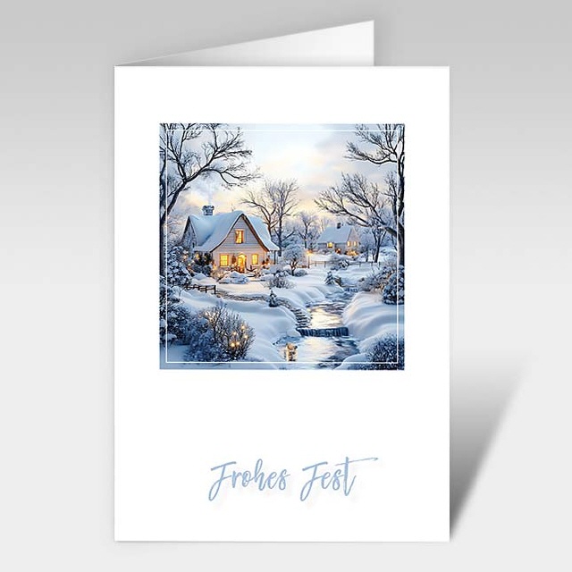 Weihnachtskarten "Heimeliges Winterdorf"