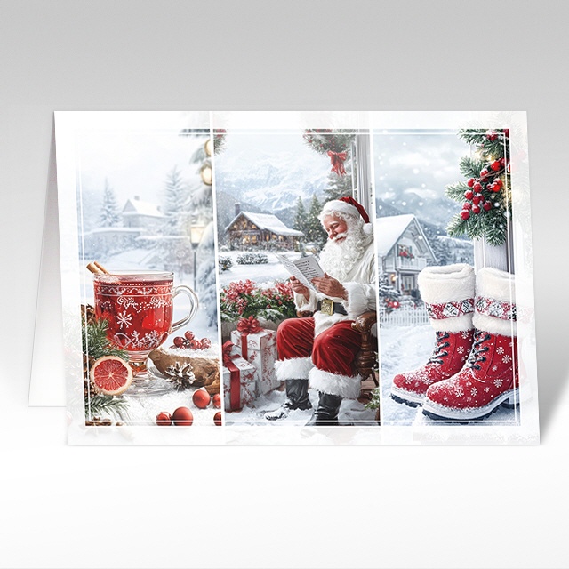 Weihnachtskarte "Santas Artig-unartig-Liste"