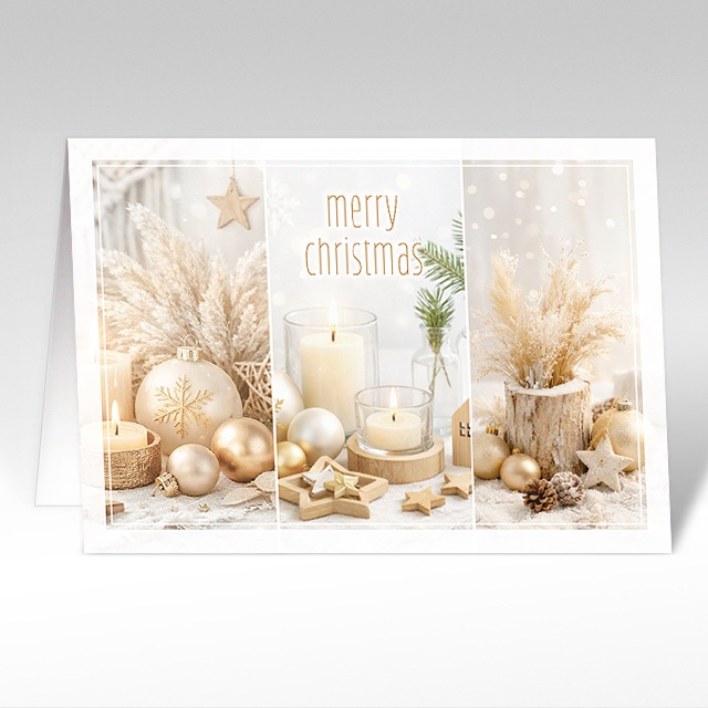 Weihnachtskarte �Festliche Deko" englisch