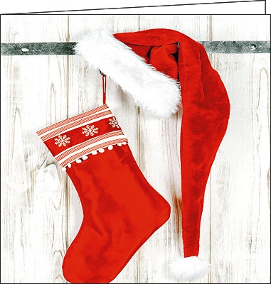 Weihnachtskarten "Santas Garderobe" 12x12