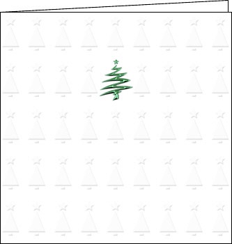 Weihnachtskarte, Tannenbaum, grün, 150 x 150