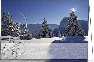 Weihnachtskarte, Winterstimmung "Ibergeregg SZ"