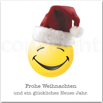 Weihnachtskarte, Smile Frohe Weihnachten, 150 x150